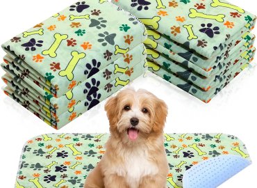 6 Pcs Washable Pee Pads for Dogs 16 x 24 Inch Reusable Puppy Pads Absorbent Waterproof Dog Pee Pads Whelping Mats Non Slip Training Pads Odor Control for Dogs Small Pets Cat Home Travel