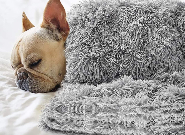Petbuy Pet Dog Bed Blankets, Fluffy Fleece Dog Throw Blankets Sleep Mat,Soft Puppy Blankets Cat Kitten, S M L XL,Fuzzy Reversible Sherpa Blanket for Bed, Couch, Sofa, Travel,Washable & Lightweight