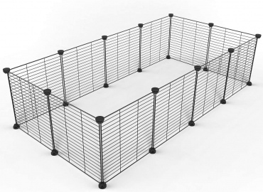 Tespo Pet Playpen, Small Animal Cage Indoor Portable Metal Wire yd Fence for Small Animals, Guinea Pigs, Rabbits Kennel Crate Fence Tent, 15 X 12 Inch