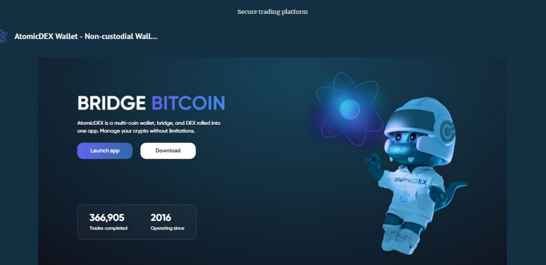 AtomicDEX Wallet – Non-custodial Wallet, Crypto Bridge, and DEX