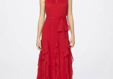 Size 2. Gorgeous Tahari Chiffon Red gown maxi dress. Brand new.