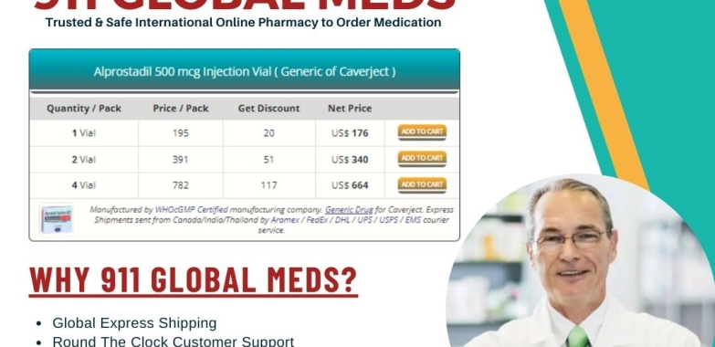Buy CAVERJECT – TRIMIX / Alprostadil 500 mcg Injection Vials Online