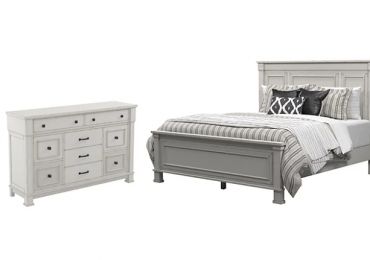 Jennily Queen Panel Bed with Dresser