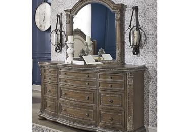 Charmond 9 Drawer Dresser and Mirror