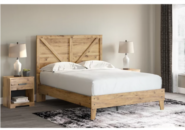 Larstin Queen Crossbuck Panel Platform Bed