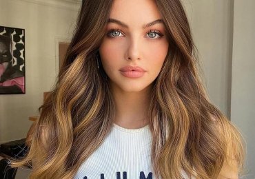 Foufait Ombre Brown Wig Long Wavy Synthetic Wigs for Women Body Wave Wig Brown Blonde Balayage Brown Wigs Daily Party Use