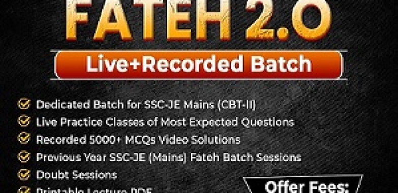 Which Online course is best for SSC JE Mains Live Classes?