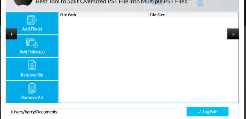 PST Splitter tool for Mac