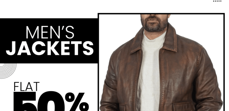 Vintage Bomber Dark Brown Leather Jacket