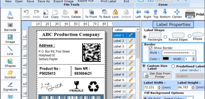 Barcode Label Software for Mac