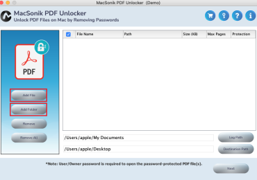 PDF Unlocker Tool for Mac