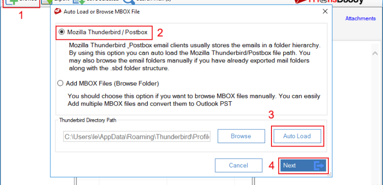 MailsDaddy Thunderbird to Outlook Converter Tool