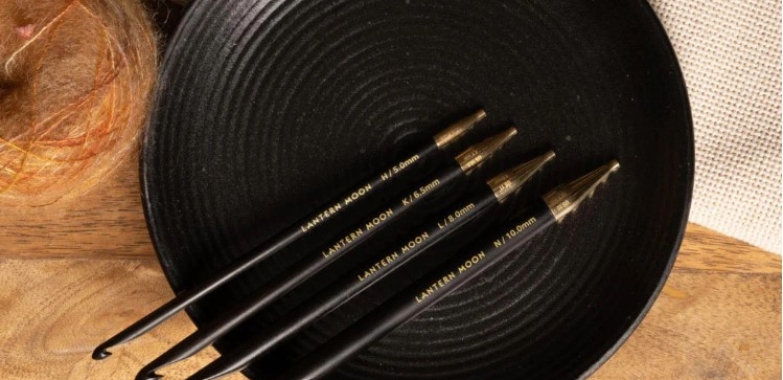 Ebony Wood Tunisian Crochet Hooks from Lantern Moon